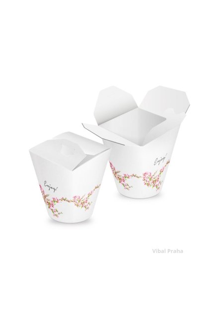 Box na nudle kulatý SAKURA 450ml 50ks/10bal