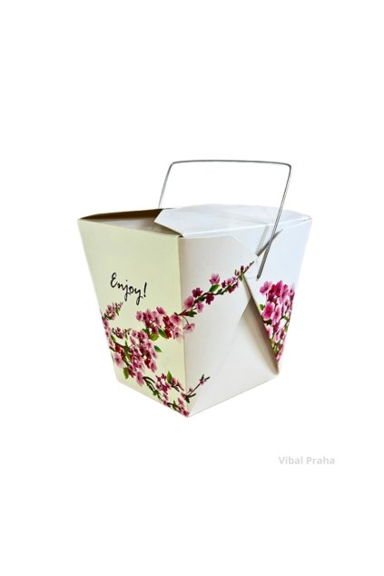 Hộp đựng mì vuông SAKURA có quai xách 750ml 50cái/9bịch