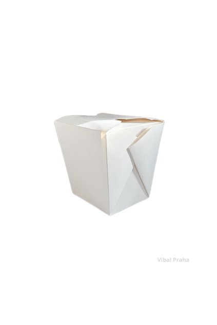 Box na nudle hranatý bílý 450ml 50ks/9bal