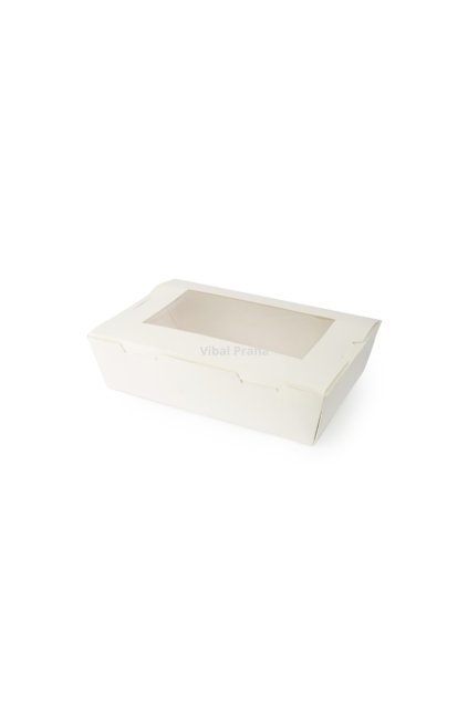 Weiße box mit Fenster  1600ml 120x138x50mm 50Stk/4Pkg