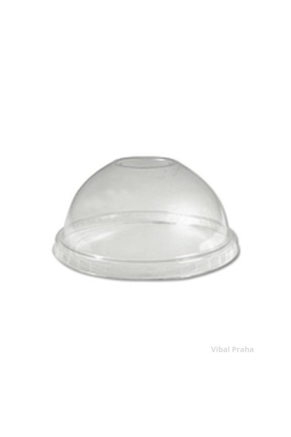 Dome PET Lid with Straw Hole Ø92mm, 100pcs/10 packs