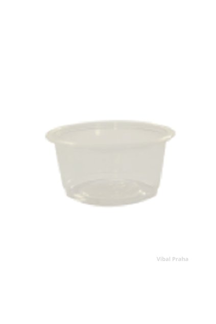 Black PP Sauce Cup 120ml Ø74mm, 50pcs/50 packs