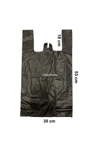 Tasche HDPE Schwarz 10KG 30x18x53 cm 20my 117Stk/20Pkg