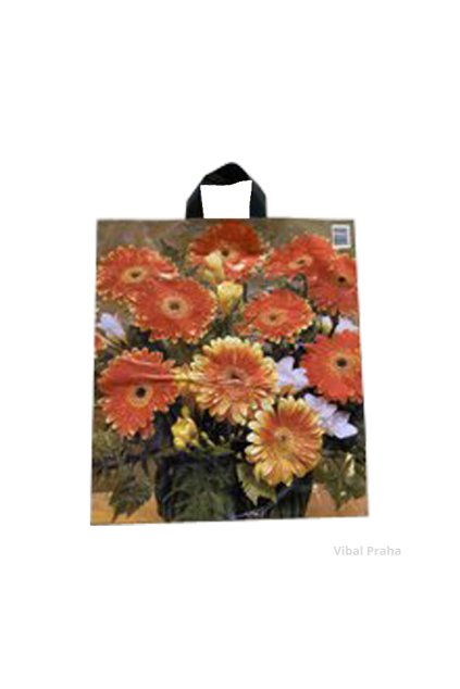 Taška s uchem,potisk GERBERY 400x450mm 500ks x  kar