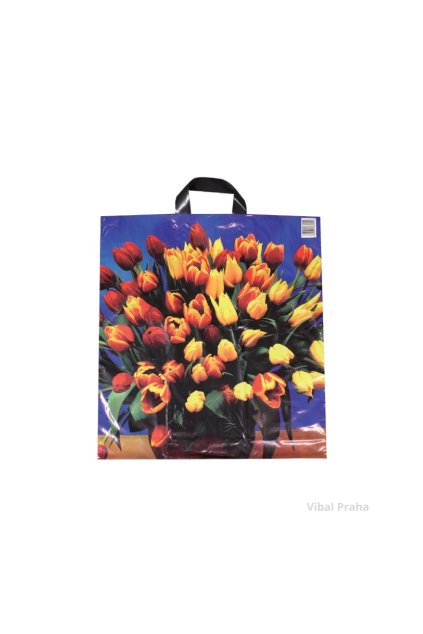 Túi quai xách, in họa tiết hoa văn 430x500mm, 500 cái/thùng