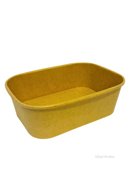 Rectangular paper bowl 750ml 168x120x55mm 50pcs/ 6 packs