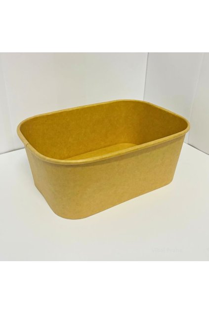 Rechteckige Papierschale 880ml - 32oz 168x120x65mm