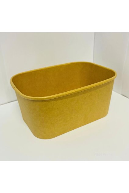 Rechteckige Papierschale 1000ml - 36oz 168x120x75mm