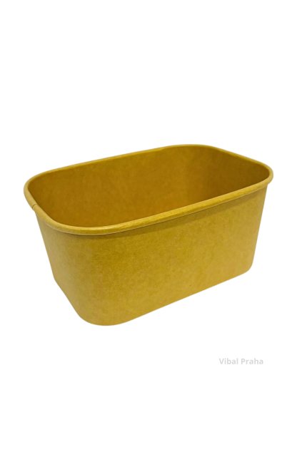 Rectangular paper bowl 1000ml 168x120x75mm 50pcs/6 packs