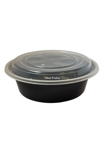 Plastic bowl PP 950ml with lid Ø185mm 50pcs/3 packs