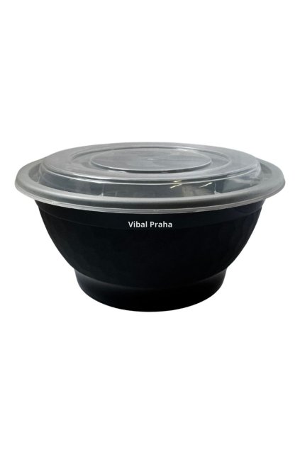 Plastic bowl PP 1250ml with lid Ø180mm 50pcs/3 packss