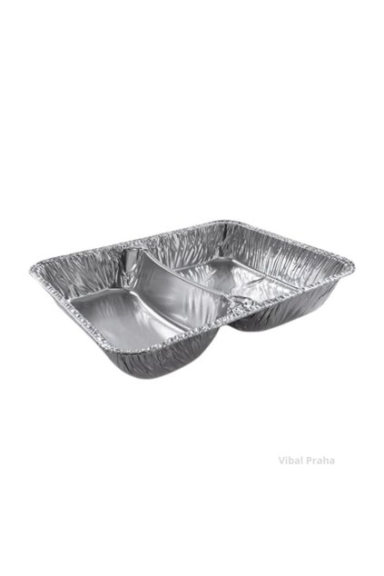Hliníková miska dvoudílná, 400+550ml,227x177x39mm