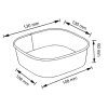 Quadratische Papierschale 650ml - 20oz 132x132x60mm