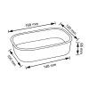2156 vanicka papirova hranata 880ml 168x120x65mm