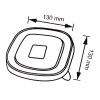 2174 vicko pp na ctvercovou vanicku 132x132mm