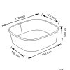 Quadratische Papierschale 1000ml - 36oz 175x175x55mm