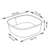 Bát giấy vuông 1200ml 175x175x68mm