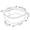 Bát giấy vuông 1400ml 175x175x75mm