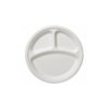 BIO runder Teller aus Zuckerrohr 3-teilig 26cm 125Stk/4Pkg