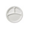 BIO 3-section round plate from sugarcane 26cm 125pcs/4 packs