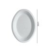 BIO ovale Platte aus Zuckerrohr 32cm 125Stk/4Pkg