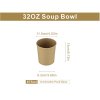 Paper bowl brown for soup 975ml  25pcs/ 20packs