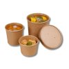 Brown paper bowl for soup 580ml  25pcs/ 20packs