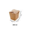 Square KRAFT noodle box 450ml 50pcs/9 packs