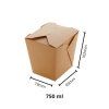 Box na nudle hranatý KRAFT 750ml 50ks x  9bal