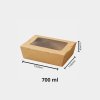 Krabice s oknem KRAFT 700ml 170x118x45mm 50ks/4bal