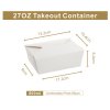 White paper box 800ml 132x104x64mm 50pcs/4 packs