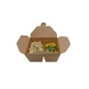 Two compartment KRAFT paper box 1200ml 170x140mm 50pcs/4 packs