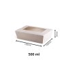 Weiße box mit Fenster 500ml - 16oz 150x110x39mm 50Stk/4Pkg
