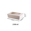 White box with window 2100ml 220x165x60mm 50pcs/4 packs