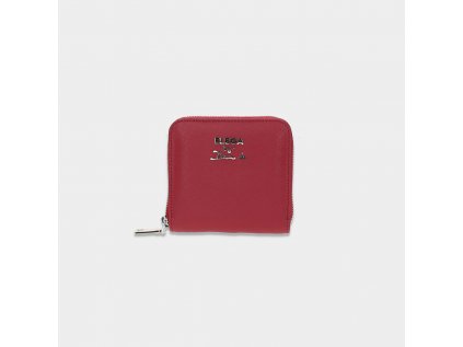 Malá peňaženka červená rubín/strieborná