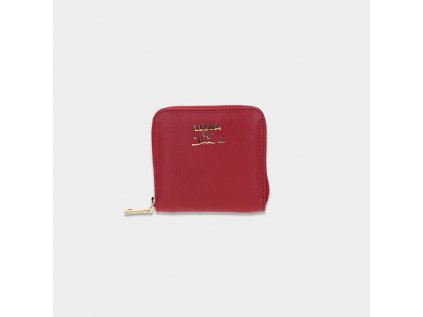 Malá peňaženka červená rubín/zlatá