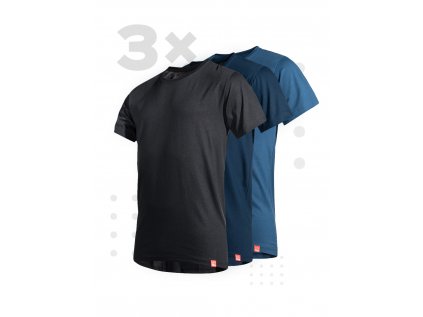 CityZen® Triplepack pánskych tričiek AGEN - navy, modrá, čierna