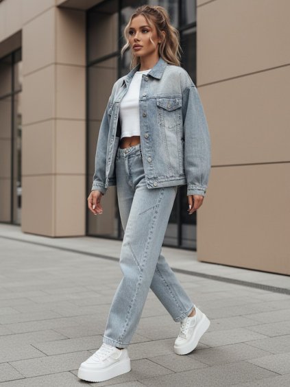 Dámské wide leg džíny WIDENO světle modré Dstreet (Velikost S)