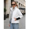 Dámská přechodná bunda s 3/4 rukávy a úpletovými manžetami bílá Dstreet (Barva Bílá, Velikost S)