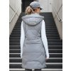 Dámská dlouhá prošívaná vesta šedá Dstreet (Barva Světle šedá, Velikost S)
