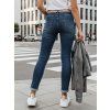 Dámské skinny džíny BASIC FIT modré (Barva Modrá, Velikost 28)