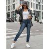 Dámské skinny džíny BASIC FIT modré (Barva Modrá, Velikost 28)