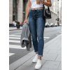 Dámské skinny džíny BASIC FIT modré (Barva Modrá, Velikost 28)