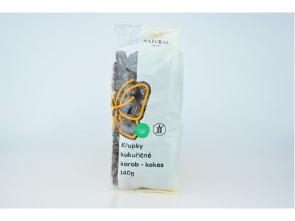 Křupky kukuřičné karobové s kokosem 140 g