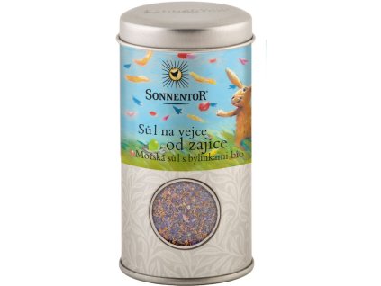 BIO Sůl na vejce od zajíce mořská sůl s bylinkami 90 g dózička