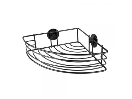 DuraHome Drátěná polička rohová, samolepicí 3M, černá