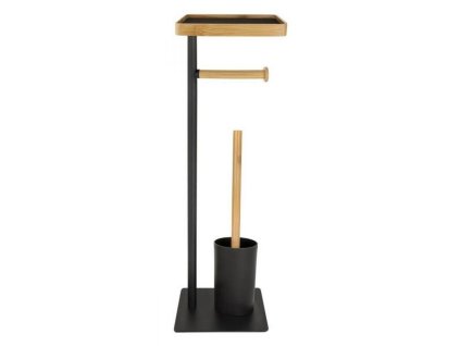 DuraHome WC stojan, černý, 23x67,5x17,8 cm