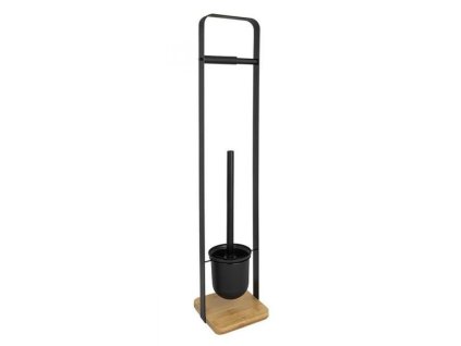 DuraHome WC stojan, černý, 14,5x73,3x14,5 cm