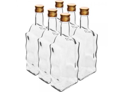 Browin Skleněná láhev MONASTER s uzávěrem 500ml, 6ks