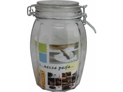 DuraHome Dóza s pákovým uzávěrem 1,1 l - pásky